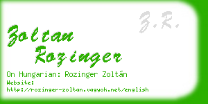zoltan rozinger business card