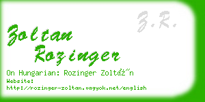 zoltan rozinger business card